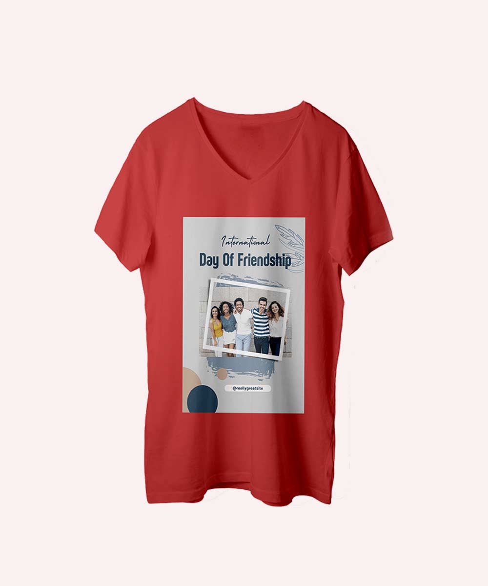 V-Neck Shirt blank customizable apparel sample